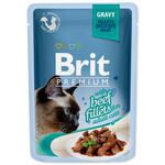 Kapsička BRIT Premium Cat Delicate Fillets in Gravy with Beef 85g
