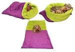 Marysa pelíšek 3v1 pro psy, fialový/světlé zelený, velikost XL