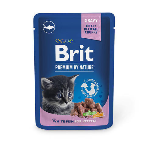 Brit Premium Cat Pouches whit fish Kitten 100g