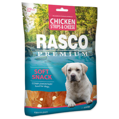 Pochoutka RASCO Premium proužky kuřecí se sýrem