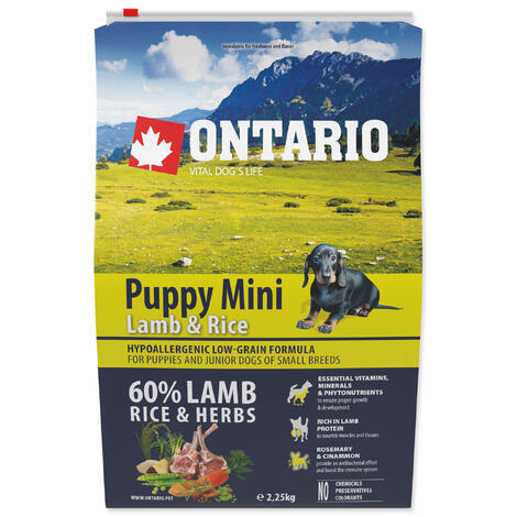 ONTARIO Puppy Mini Lamb & Rice - 1