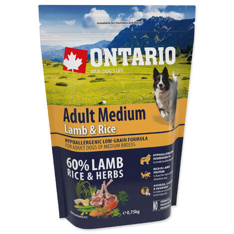 ONTARIO Adult Medium Lamb & Rice - 1