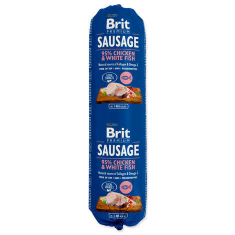 Salám BRIT Premium Sausage Chicken & White fish 800g - 1