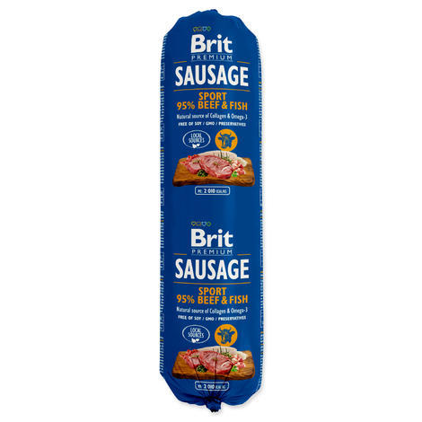 Salám BRIT Premium Sausage Sport – Beef & Fish 800g - 1