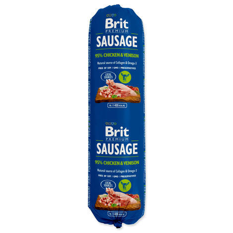 Salám BRIT Premium Sausage Chicken & Venison 800g - 1