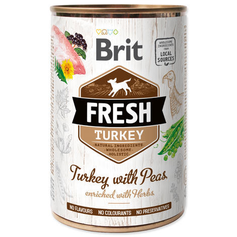 Konzerva BRIT Fresh Turkey with Peas 400g - 1