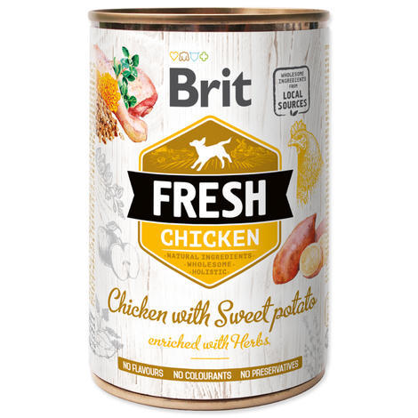 Konzerva BRIT Fresh Chicken with Sweet Potato 400g - 1