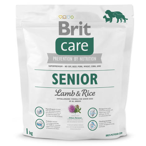Granule Hypoalergenní krmivo Granule BRIT Care Senior All Breed Lamb & Rice - 1
